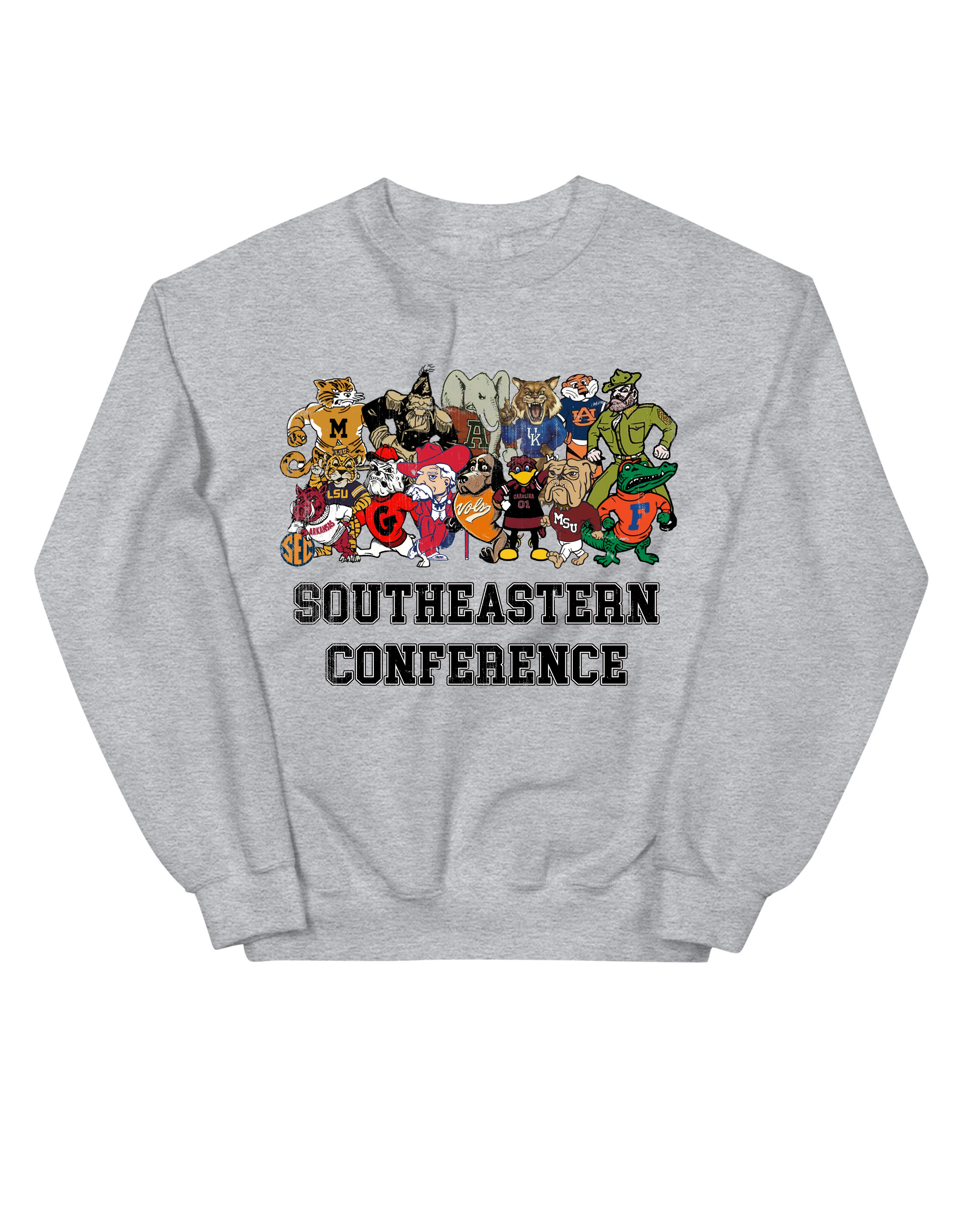 Original Vintage SEC College Mascots Graphic Sweatshirt - Image 3