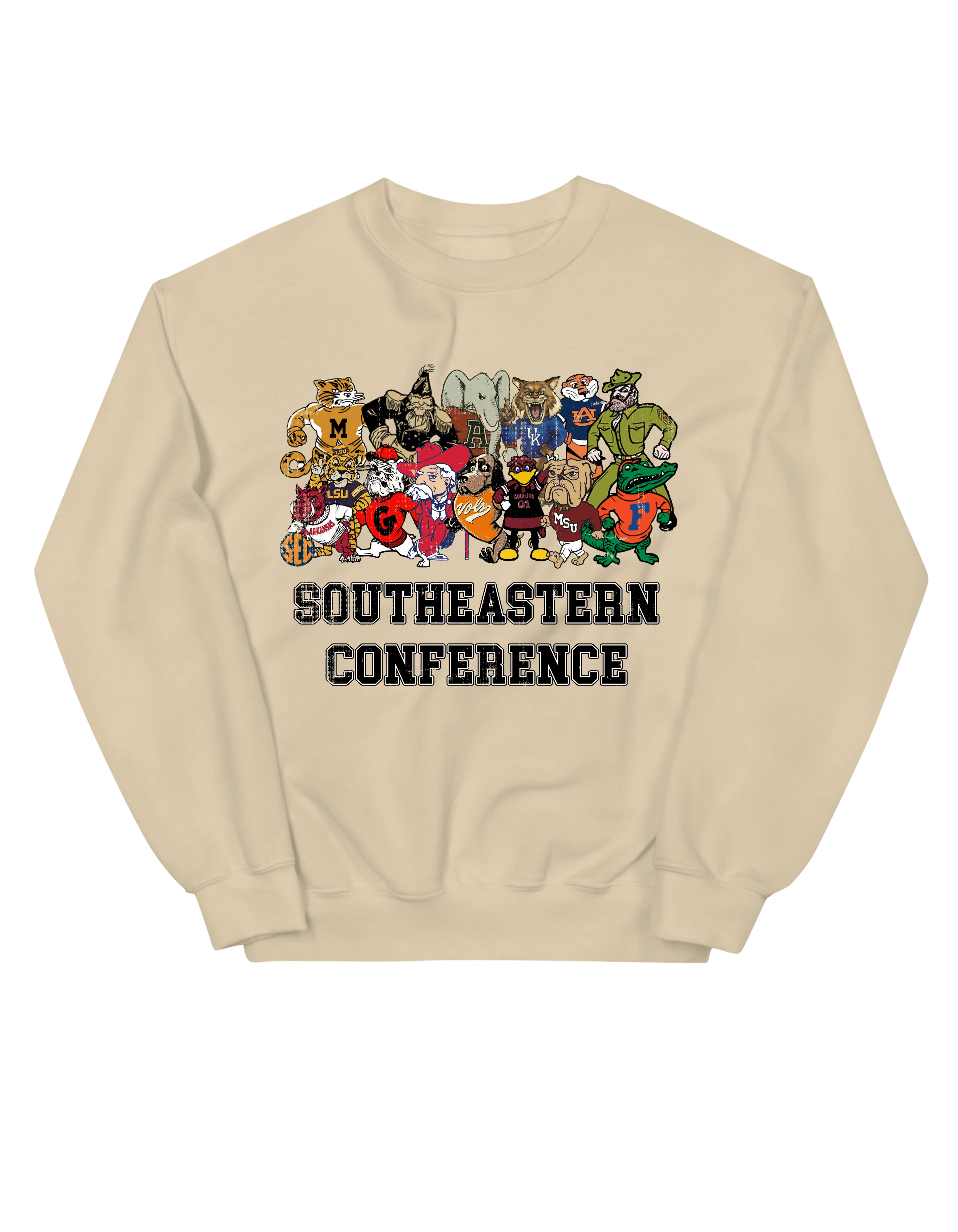 Original Vintage SEC College Mascots Graphic Sweatshirt - Image 4