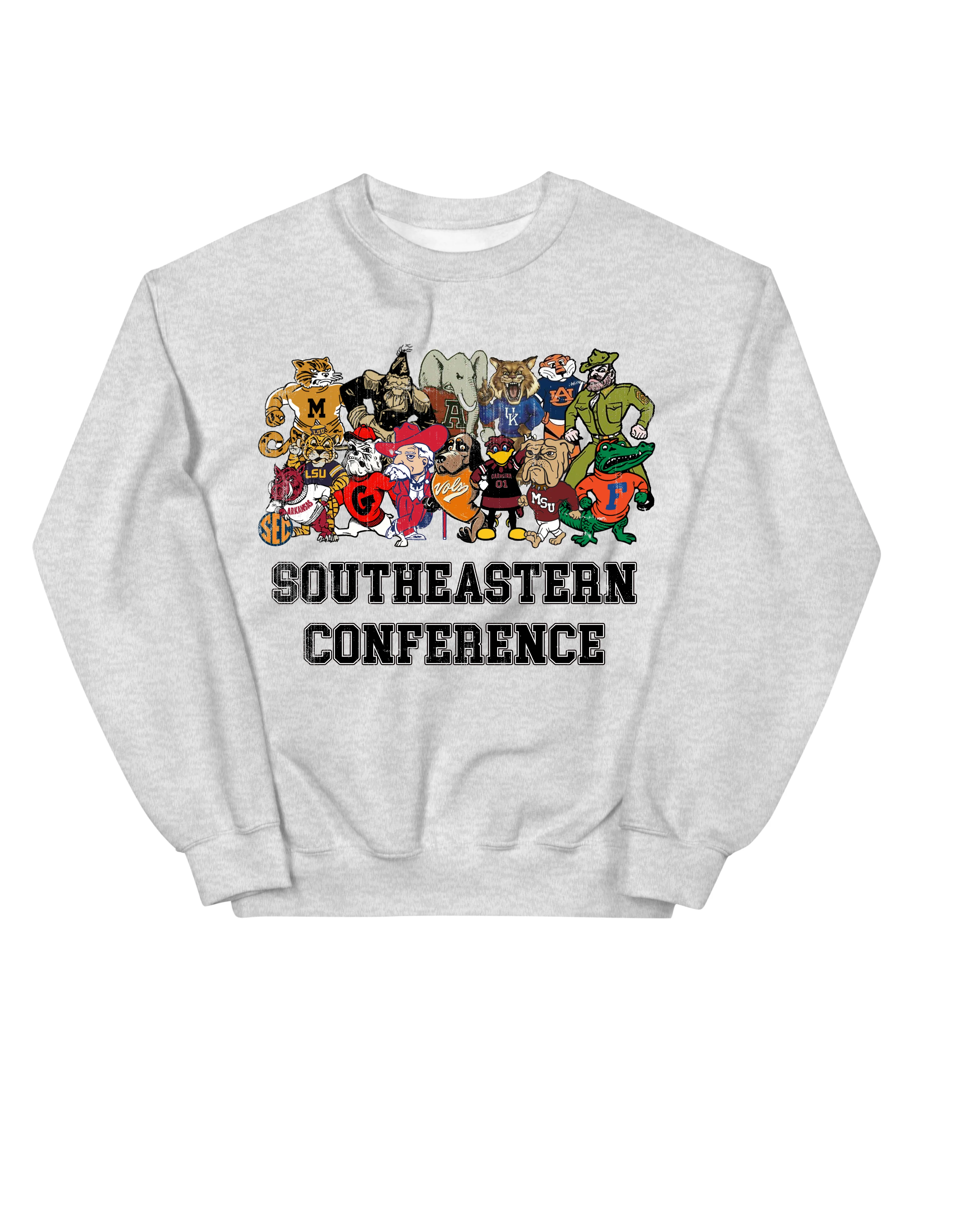 Original Vintage SEC College Mascots Graphic Sweatshirt - Image 5